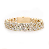 15.00 CT. Diamond Cuban Bracelet - 14.00mm - White Carat - USA